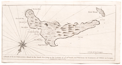 A Plan of Juan Fernandes Island in the south sea, lying 